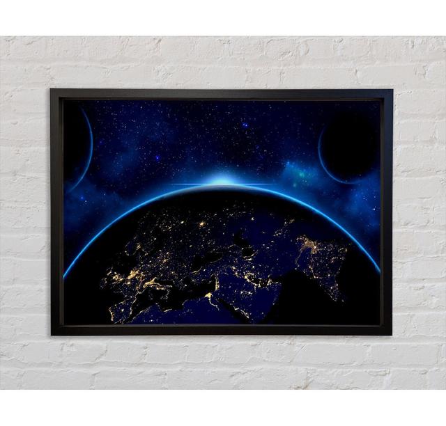 Blue Space Framed Print Bright Star Size: 59.7cm H x 84.1cm W x 3.3cm D on Productcaster.