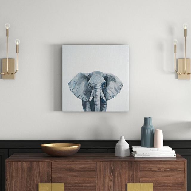 'Grey Elephant' Acrylic Painting Print on Wrapped Canvas East Urban Home Size: 61cm H x 61cm W on Productcaster.