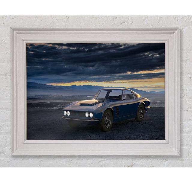 Retro Car In The Clouds Gerahmter Druck Williston Forge Größe: 42cm H x 59,7cm B on Productcaster.