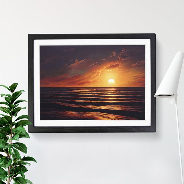 Sunset Seascape Vol.2 House of Hampton Size: 46cm H x 64cm W x 2cm D, Frame Colour: Black Framed on Productcaster.