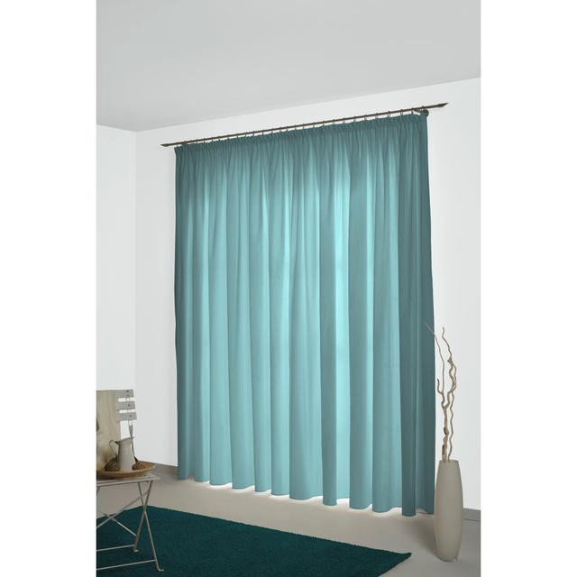 Newbury 67% Polyester And 33% Cotton Room Darkening Pinch Pleat Single Curtain Panel Wirth Panel Size: 130cm Width x 295cm Drop, Curtain Colour: Middl on Productcaster.