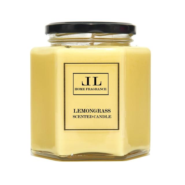 Lemongrass Scented Jar Candle LL Candles Size: 10cm H x 8cm W x 8cm D on Productcaster.