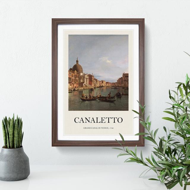 The Grand Canal in Venice by Giovanni Canaletto - Picture Frame Painting East Urban Home Size: 36cm H x 27cm W x 2cm D, Frame Option: Walnut Framed on Productcaster.