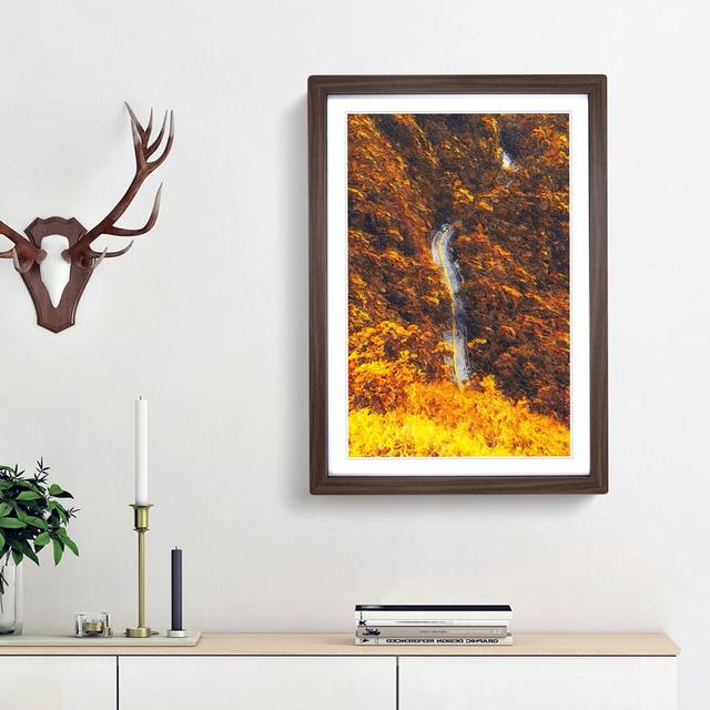 Driving Through a Forest in Brazil - Picture Frame Painting Print East Urban Home Frame Option: Walnut Framed, Size: 48cm H x 36cm W x 2cm D on Productcaster.