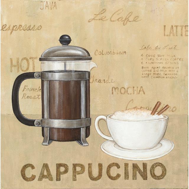 Cappucino Cream by David Carter Brown - Wrapped Canvas Typography Print August Grove Size: 122cm H x 81cm W x 3.8cm D on Productcaster.