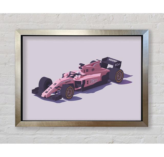 Pink F1 Car - Single Picture Frame Art Prints Bright Star Size: 100cm H x 141.4cm W x 3.4cm D on Productcaster.