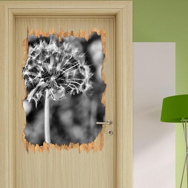 Wandtattoo Pusteblume auf Wiese in Monochrom East Urban Home on Productcaster.