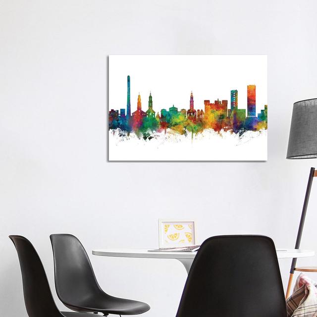 Erlangen, Germany Skyline by Michael Tompsett - Wrapped Canvas Gallery-Wrapped Canvas Giclée Latitude Run Size: 66.04cm H x 101.6cm W x 3.81cm D on Productcaster.