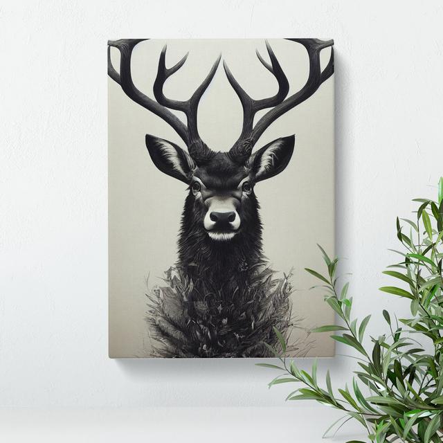 XC1022-156X A Stag - Wrapped Canvas Graphic Art Alpen Home Size: 60cm H x 40cm W x 3cm D on Productcaster.