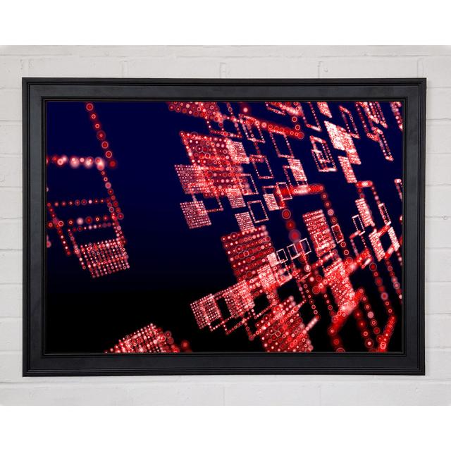 Red City Lights Framed Print Ivy Bronx Size: 59.7cm H x 84.1cm W x 1.5cm D on Productcaster.