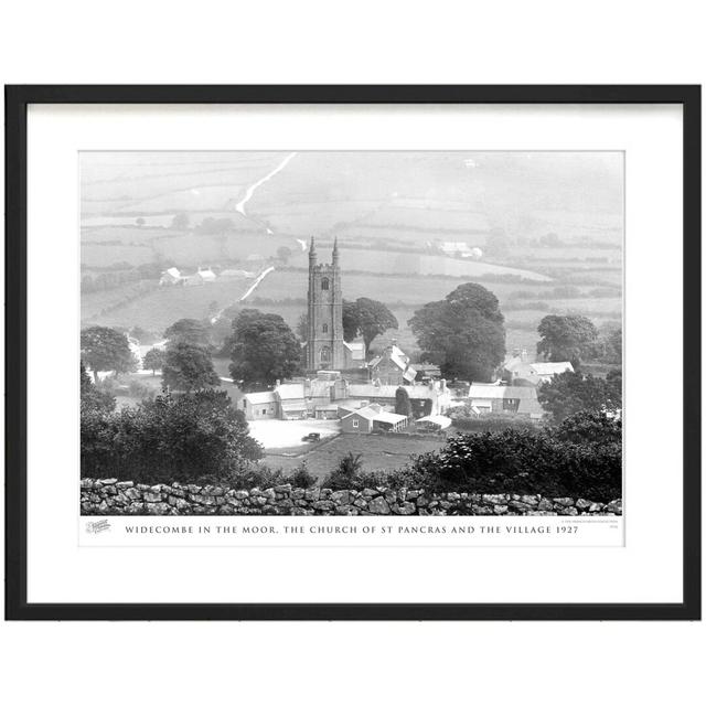 'Widecombe in the Moor, the Church of St Pancras and the Village 1927' by Francis Frith - Picture Frame Photograph Print on Paper The Francis Frith Co on Productcaster.