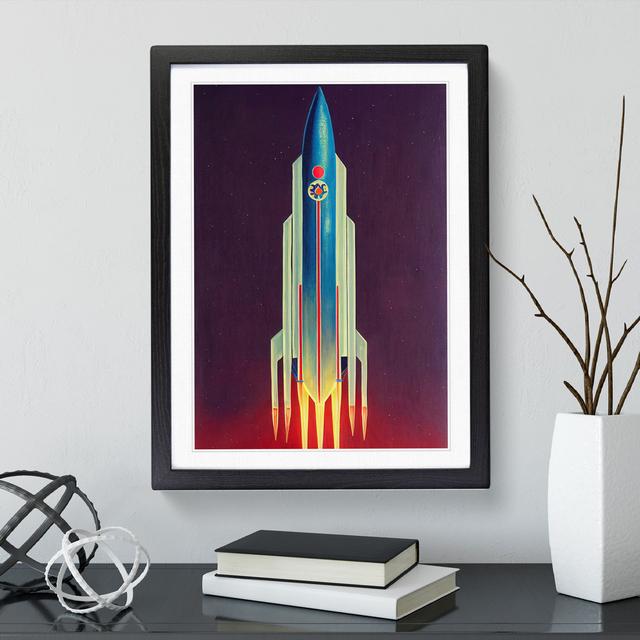 Stupendous Spaceship Rocket Borough Wharf Size: 36cm H x 27cm W, Format: Black Framed Paper, Matte Colour: White on Productcaster.