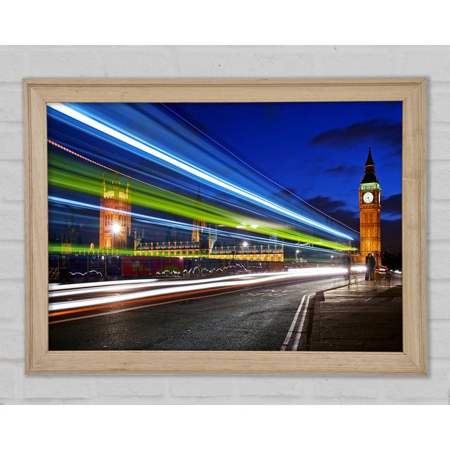 Big Ben Speed Of Light 7 - Single Picture Frame Art Prints Ebern Designs Size: 84.1cm H x 118.9cm W x 1.5cm D on Productcaster.