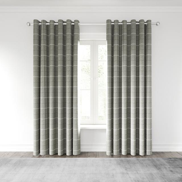 Harper Lined Eyelet Room Darkening Curtains (Set of 2) Helena Springfield Colour: Silver, Panel Size: Width 168 x Drop 183cm on Productcaster.