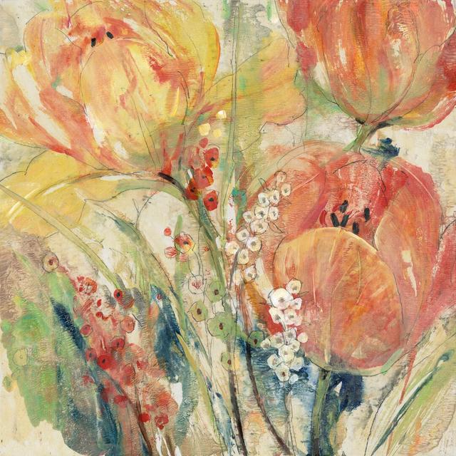 Spring Tulip Array I by Tim OToole - Painting Rosalind Wheeler Format: Wrapped Canvas, Size: 51cm H x 51cm W on Productcaster.