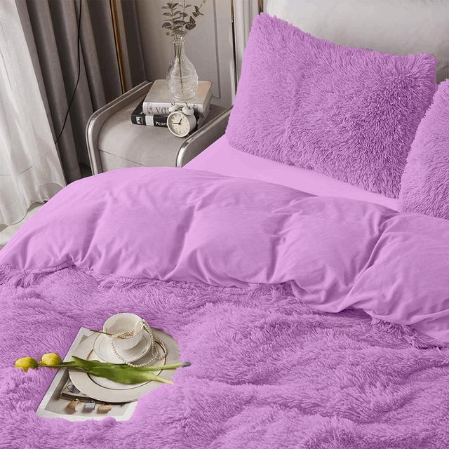 Cheston Polyester Duvet Cover Set Set Fairmont Park Size: Single - 1 Standard Pillowcase, Colour: Lilac on Productcaster.