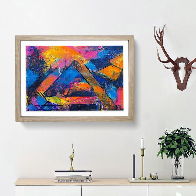 Abstract Art Painting Vol.272 by S.Johnson - Picture Frame Painting Print East Urban Home Frame Option: Oak Framed, Size: 48cm H x 65cm W x 2cm D on Productcaster.