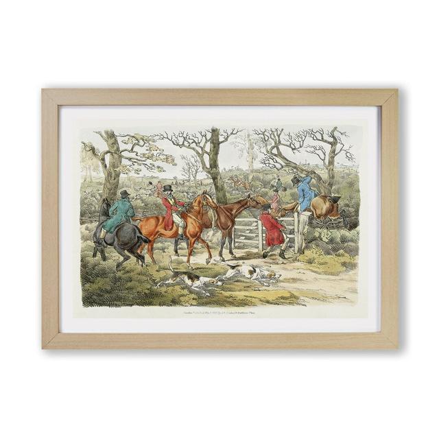 'The Hunt' - Picture Frame Painting Print on Paper East Urban Home Frame Option: Oak, Size: 45cm H x 63cm W x 2cm D on Productcaster.