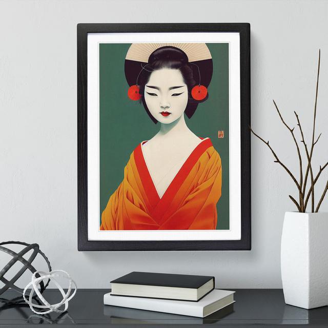 XV1022-4277X Sublime Geisha - Print Fairmont Park Size: 66cm H x 48cm W, Matte Colour: White, Format: Black Framed Paper on Productcaster.