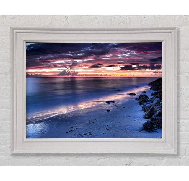 Beautiful Beach Sunset Framed Print Highland Dunes Size: 42cm H x 59.7cm W x 8cm D on Productcaster.