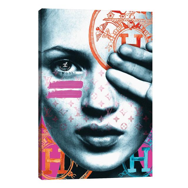 Kate Runway Rebel by Mercedes Lopez Charro - Wrapped Canvas Giclee Art Print East Urban Home Size: 66.04cm H x 45.72cm W x 3.81cm D on Productcaster.