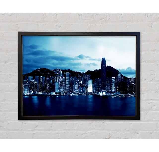 Hong Kong Blue Harbour - Single Picture Frame Art Prints on Canvas Bright Star Size: 84.1cm H x 118.9cm W x 3.3cm D on Productcaster.