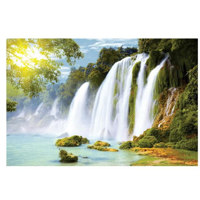 Strukturierte Fototapete Wasserfall am Amazonas East Urban Home Materialqualität: Premium (150 g/m²), Größe: 2,88 m x 190 cm, Qualität: Premium (150 g on Productcaster.