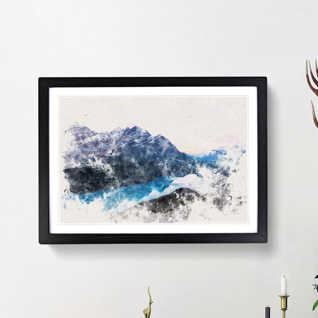 Peyto Lake in Alberta Canada - Picture Frame Painting Print East Urban Home Size: 62cm H x 87cm W x 2cm D, Frame Option: Black Framed on Productcaster.