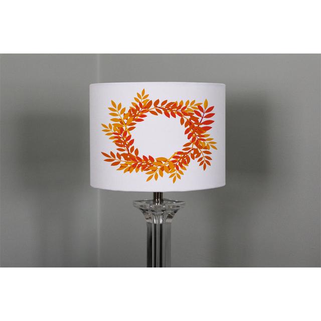 Autumn Leaves Cotton Drum Lamp Shade Ebern Designs Size: 25cm H x 40cm W x 40cm D on Productcaster.