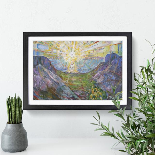 The Sun by Edvard Munch - Picture Frame Painting East Urban Home Frame Option: Black Framed, Size: 36cm H x 48cm W x 2cm D on Productcaster.