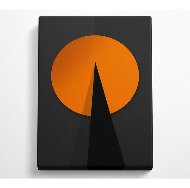 Orange Circle, Black Triangle - No Frame Art Prints on Canvas Latitude Run Size: 106.6cm H x 66cm W on Productcaster.