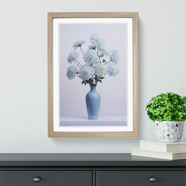 Chrysanthemums Minimalism No.3 - Print 17 Stories Format: Oak Framed, Size: 64cm H x 46cm W x 2cm D on Productcaster.