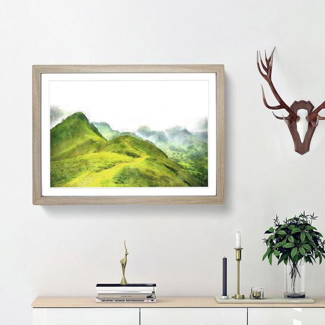 Mountains of the Lake District - Picture Frame Graphic Art Print on MDF East Urban Home Frame Option: Oak Framed, Size: 24cm H x 33cm W x 2cm D on Productcaster.