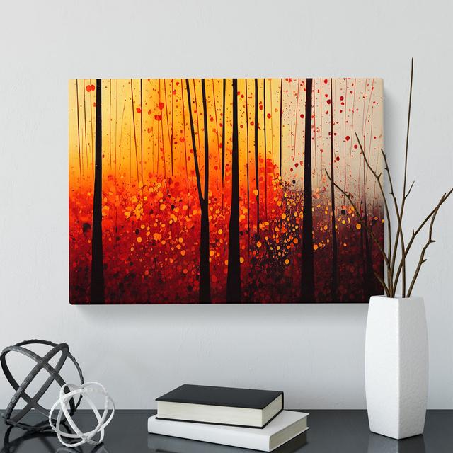 Autumn Forest Splatter Vol.1 - Wrapped Canvas Graphic Art Marlow Home Co. Size: 40cm H x 60cm W on Productcaster.