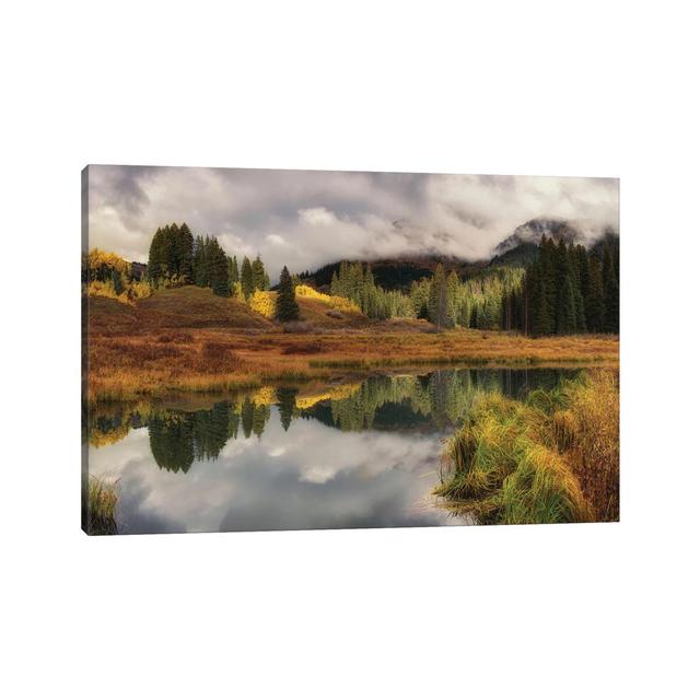 Transition Of The Seasons In Rocky Mountain by OLena Art - Wrapped Canvas Painting Alpen Home Size: 45.72cm H x 66.04cm W x 1.91cm D on Productcaster.