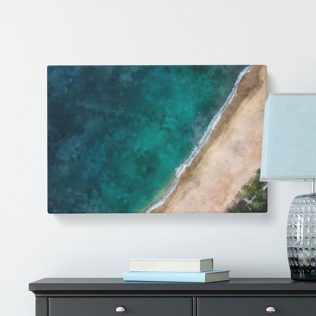 Beach In Toque Pequeno Brazil Painting - Wrapped Canvas Graphic Art East Urban Home Size: 40cm H x 60cm W x 3cm D on Productcaster.