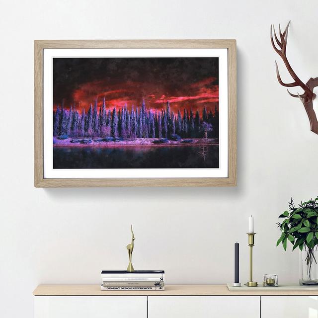 Cypress Trees - Picture Frame Graphic Art Print East Urban Home Size: 24cm H x 33cm W x 2cm D, Frame Option: Oak Framed on Productcaster.