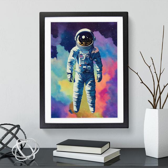 Timeless Astronaut - Single Picture Frame Print 17 Stories Frame Colour: Black Framed, Size: 46cm H x 34cm W x 2cm D on Productcaster.