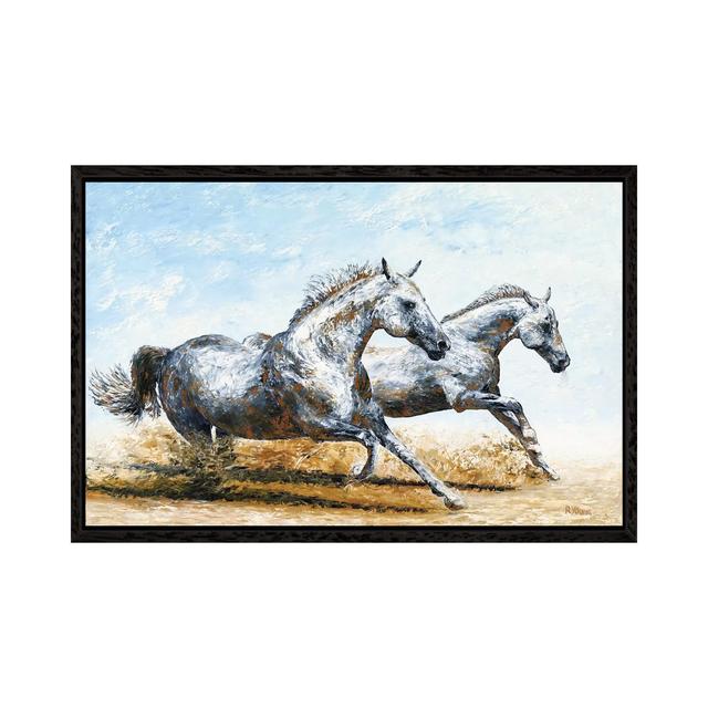 Born Free - Arabian Horses by Richard Young - Gallery-Wrapped Canvas Giclée on Canvas Gracie Oaks Size: 101.6cm H x 152.4cm W x 3.81cm D, Format: Blac on Productcaster.