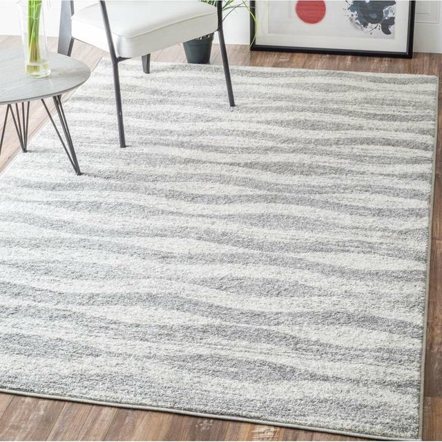 Lada Power Loom Grey/White Rug Wrought Studio Rug Size: Rectangle 305 x 427cm on Productcaster.