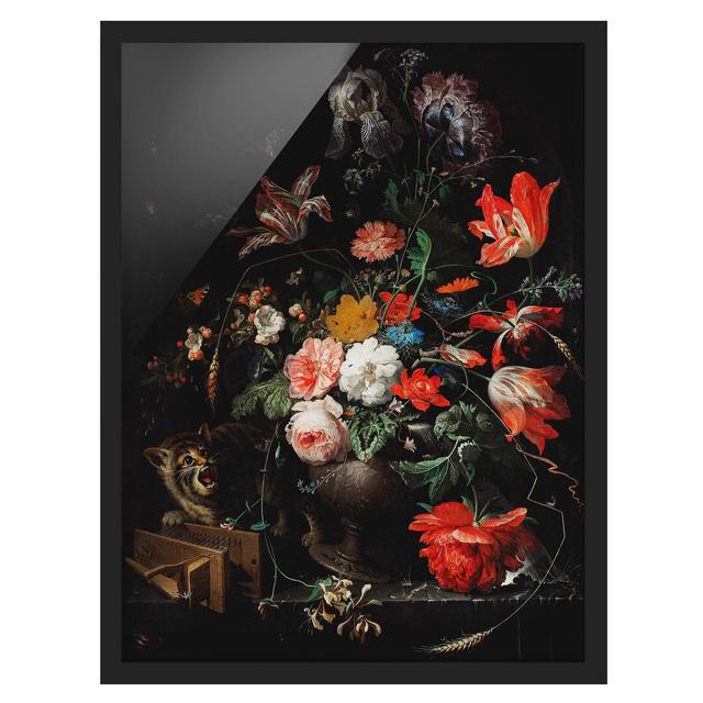 The over Turned Bouquet - Picture Frame Painting Rosalind Wheeler Frame Option: Black, Size: 70cm H x 50cm W x 2cm D on Productcaster.