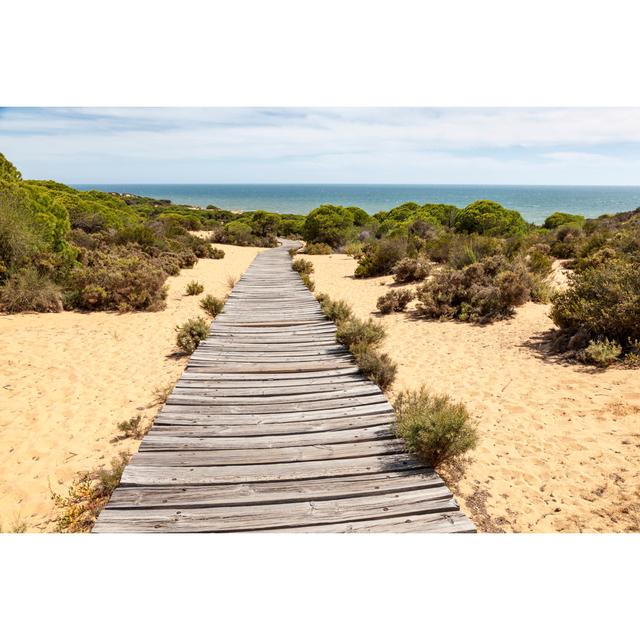 Wooden Walkway - Wrapped Canvas Print Natur Pur Size: 51cm H x 76cm W on Productcaster.