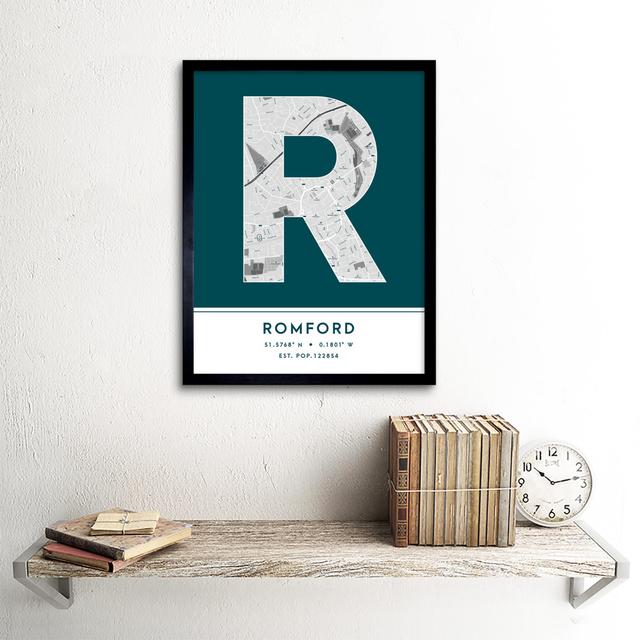 Romford Teal - Picture Frame Typography Wee Blue Coo on Productcaster.