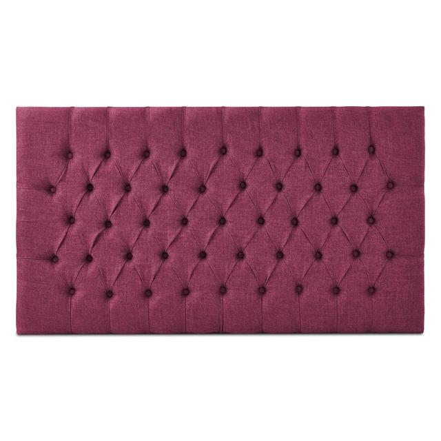 Breland Upholstered Headboard Marlow Home Co. Colour: Plum, Size: Double (4'6) on Productcaster.