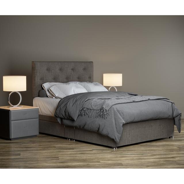 Taliesin Divan Bed Base 17 Stories Size: Single (3'), Colour: Grey on Productcaster.