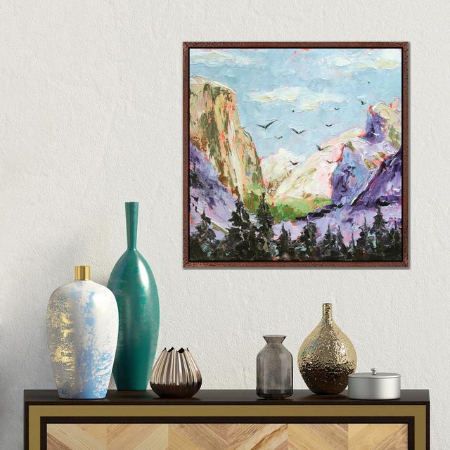 Purple Mountains by Alexandra Jagoda - Gallery-Wrapped Canvas Giclée on Canvas Alpen Home Format: Classic Wood Framed, Size: 45.72cm H x 45.72cm W on Productcaster.