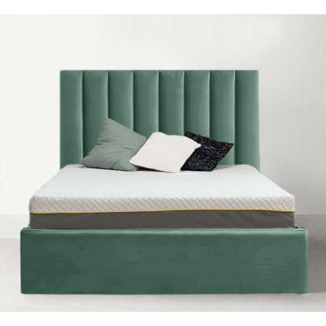 Alfie-John Upholstered Other Bed Canora Grey Colour: Green, Size: Super King (6') on Productcaster.