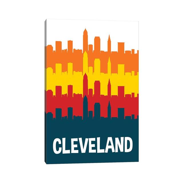 Cleveland Skylines by Benton Park Prints - Graphic Art Print on Canvas Corrigan Studio Format: Wrapped Canvas, Size: 66.04cm H x 45.72cm W x 3.81cm D on Productcaster.