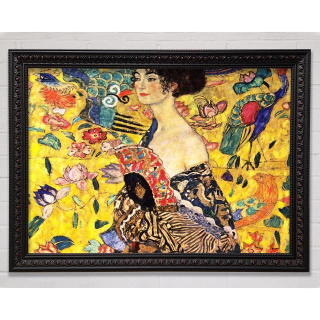 Klimt Lady With Fan Framed Print Bright Star Size: 42cm H x 59.7cm W x 3cm D on Productcaster.