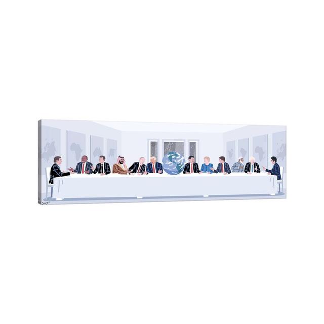 Earth's Last Supper by Elad Shagrir - Wrapped Canvas Panoramic Gallery-Wrapped Canvas Giclée Ophelia & Co. Size: 50.8cm H x 152.4cm W x 1.9cm D on Productcaster.